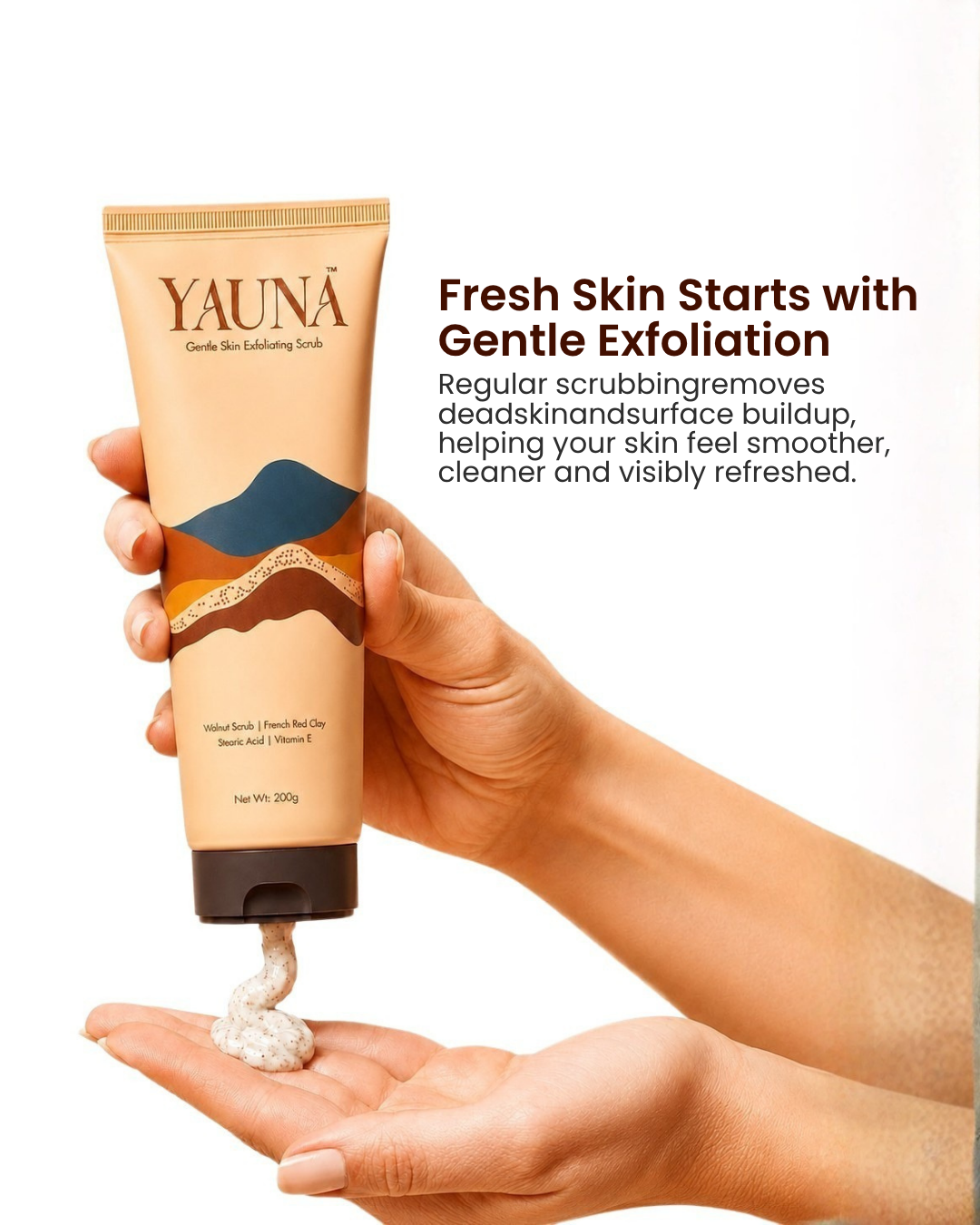 YAUNA French Red Clay Face Scrub