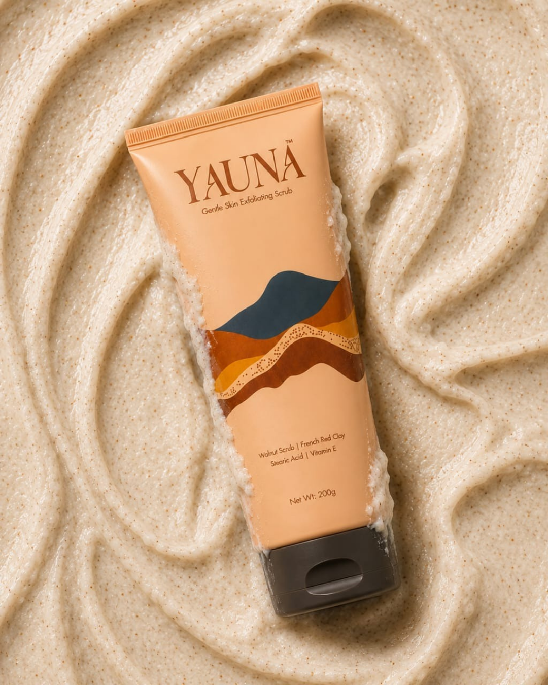 YAUNA French Red Clay Face Scrub