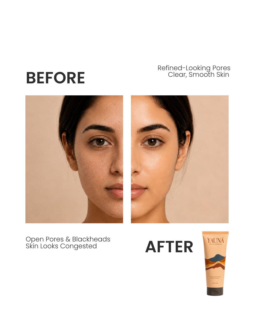 YAUNA French Red Clay Face Scrub